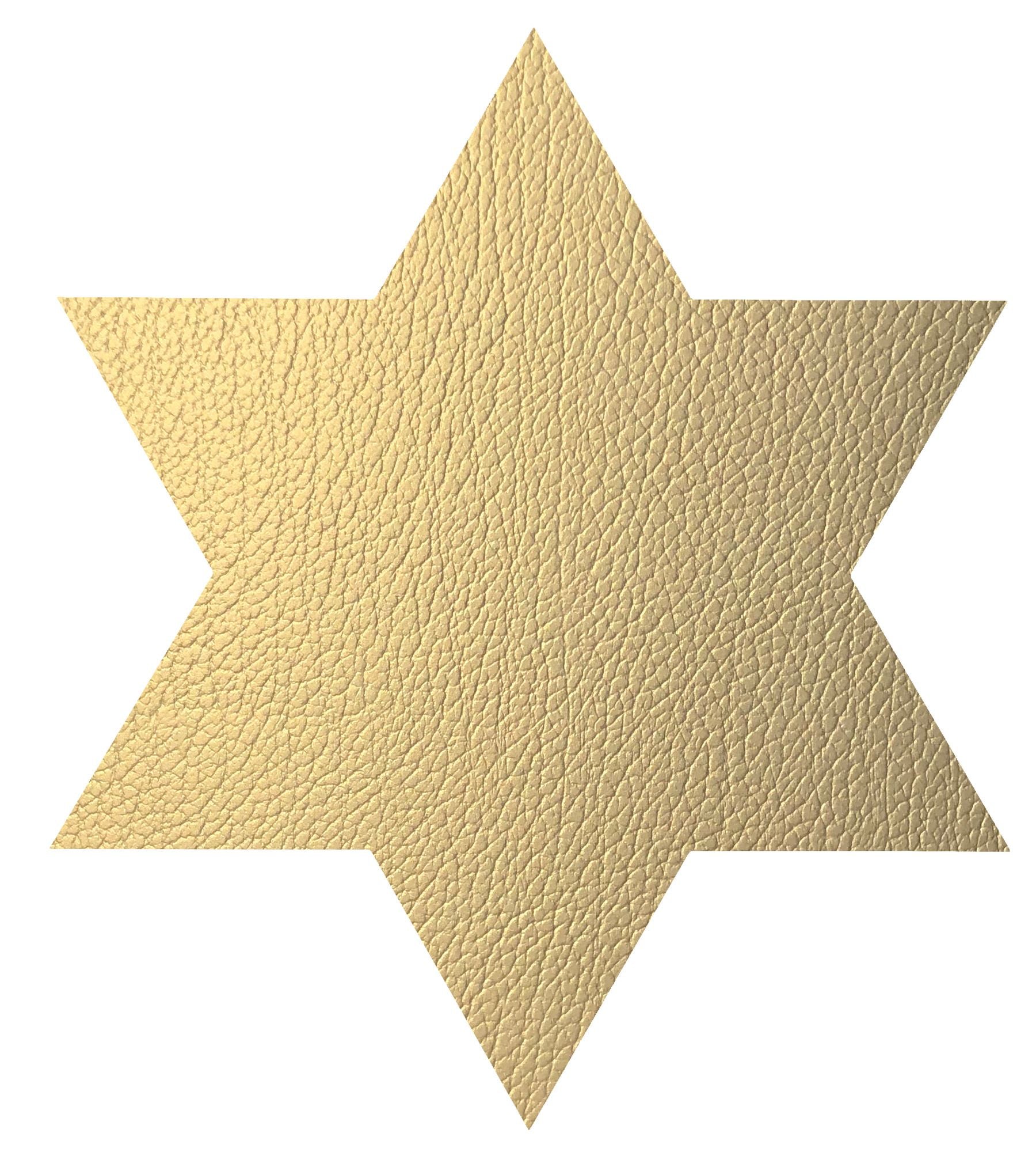 LindDNA Tischset Star Leather Hippo Gold 34,5 x 34,5cm